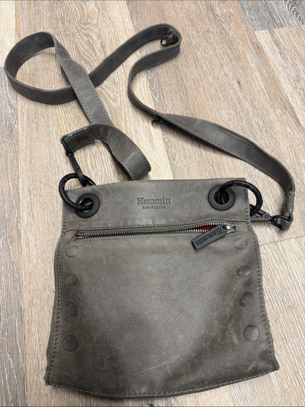 Hammitt Los Angeles Gray Leather Crossbody Bag